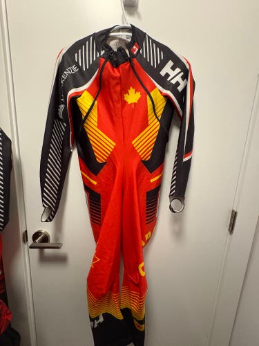 Canada Ski Team Large Helly Hansen Ski Racing Suit (Used) FIS Legal