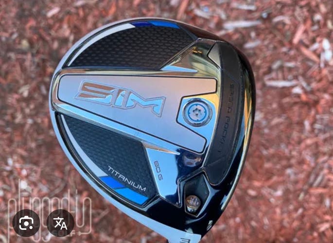 Men's TaylorMade SIM Ti Left Hand Fairway Wood Extra Stiff Flex 3 Wood (Used)