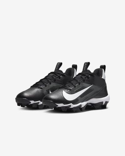 Nike Alpha Menace 4 Shark FQ4012-001 Kids 1.5 Black White Football Cleats UWU372