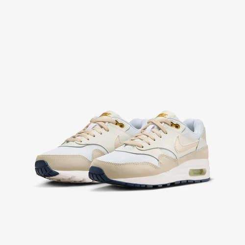 Nike Air Max 1 DZ3307-103 Sneaker Kids White Bronzine Lifestyle Shoes RHS5282