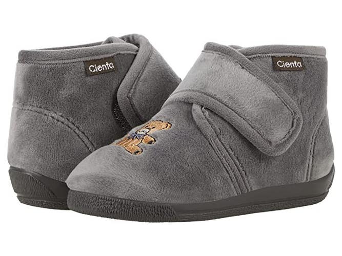 Cienta Boots Toddler US 4 Gray Teddy Bear Print Round Toe Ankle Bootie JOBB1932