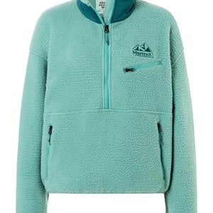 Marmot '94 E.C.O. Fleece Jacket Womens XL Blue Agave Half Zip Pockets FTS357