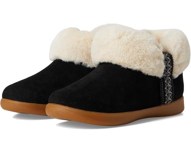 UGG Dreamee 1143659T-BLK Boots Toddler 6 Black Faux Fur Ankle Bootie JOBB1880