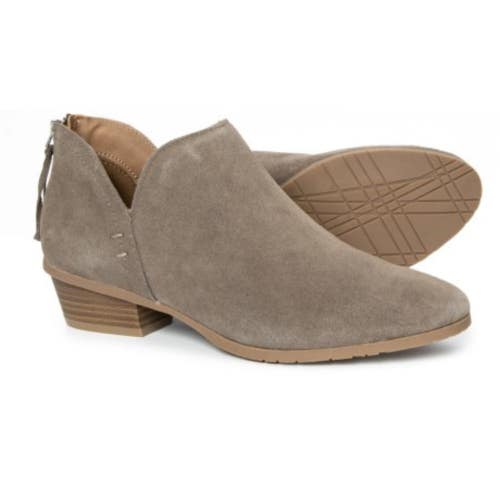 Kenneth Cole Reaction Boots Women's US 7.5 Concrete Suede Ankle Bootie JOBB1890