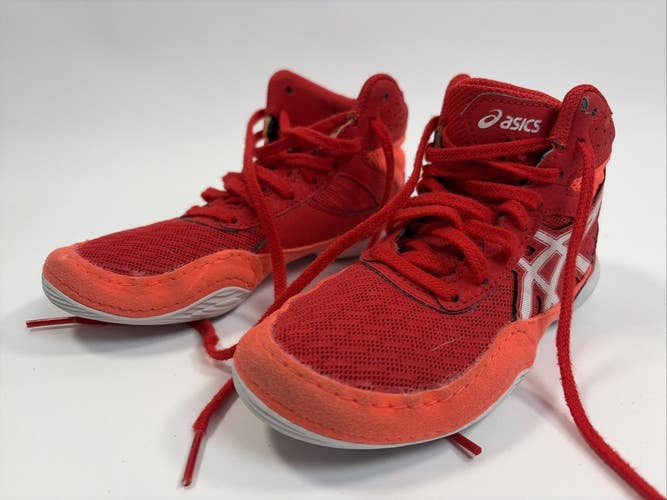 Asics Matflex Wrestling Shoes, Size K13, Red