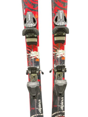 Used Alpina ELAN BINDINGS Boys DH Ski/Binding Red 110 cm 11847-S000034190
