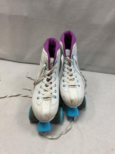 Used RollerDerby QUAD SKATES Senior Roller Quad Skates White Senior 6 11490-S000271264