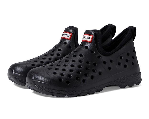 Hunter JFF6106EVA-BLK Kids US 4Y M Black Perforated Slip On Water Shoes NCZ216