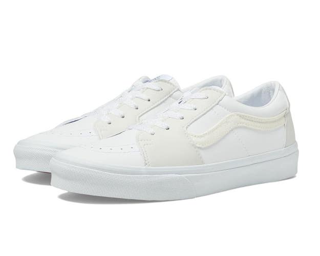 Vans Sk8-Low Sneakers Womens US 7.5 B White Lace Up Round Toe Skate Shoes NCZ222