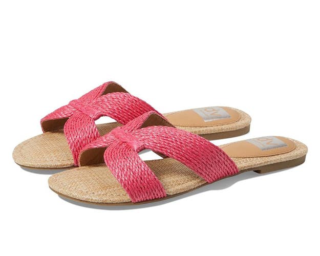 DV by Dolce Vita Geeya Sandals Women's 9.5 M Pink Round Toe Slip On Slide NCZ223