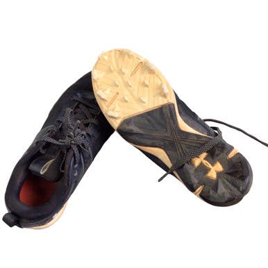 Used Under Armour BASEBALL CLEATS BB/SB Cleats Black Junior 03.5 11760-S000090442