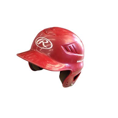 Used Rawlings RCFH 6 1/2 - 7 1/2 Batting Helmet No Mask Red MD 11760-S000090437
