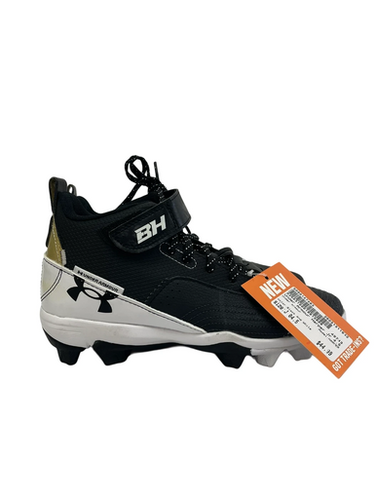 Used Under Armour HARPER BB/SB Cleats Black And White Junior 04.5 11692-S000147403