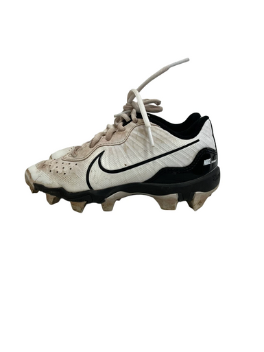 Used Nike ALPHA HUARACHE 4 KEYSTONE BB/SB Cleats White Youth 13.0 11692-S000147184