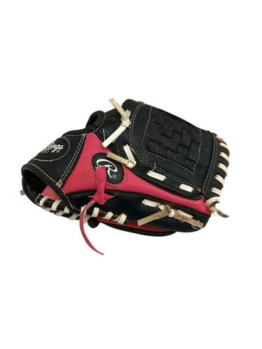 Used Rawlings PLAYERS SERIES BB/SB Glove T-ball Black And Pink 9" 11692-S000149160