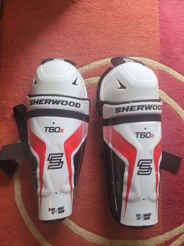 Youth Sher-Wood T60X 14" Shin Pads (New)