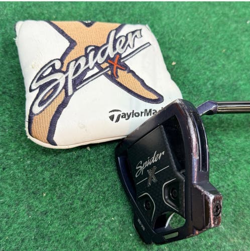 TaylorMade Spider X Putter SX-32 Black Mallet 34.5”SuperStroke Grip Headcover RH