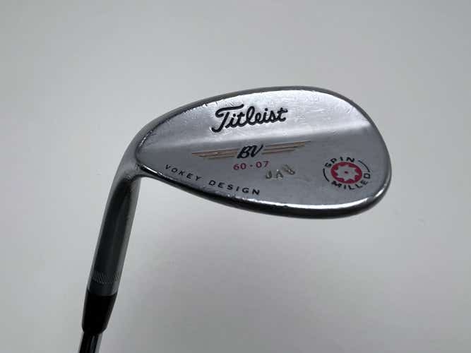 Titleist Vokey Spin Milled Chrome 2009 Lob Wedge LW 60* 7 Bounce Wedge LH