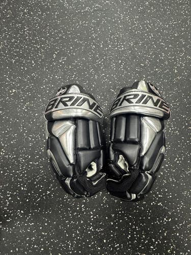 Used Brine MAXIMUS Lacrosse Gloves Mens Black 14" 11849-S000038671