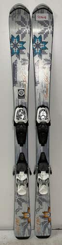 Kid's Nordica 120cm All Mountain Cinnamon Girl Skis With Marker 4.5 Bindings (Used)(SY2908)
