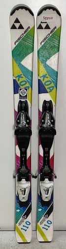 Kid's Fischer 110cm All Mountain Koa Skis With Fischer FJ4 Bindings (Used)(SY2910)