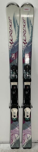 Women's Nordica All Mountain 144cm Elexa Skis With Nordica ADV 10 Bindings (Used)(SY2911)