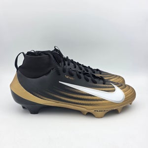Nike Zoom Air Vapor Pro 1 Black Gold Football Cleats Mens Size 11 FB3298-003