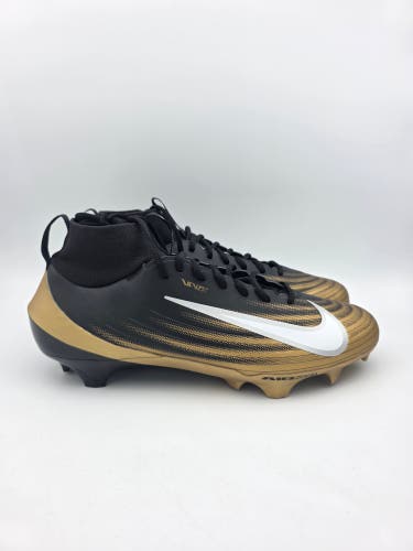 Nike Zoom Air Vapor Pro 1 Black Gold Football Cleats Mens Size 12 FB3298-003