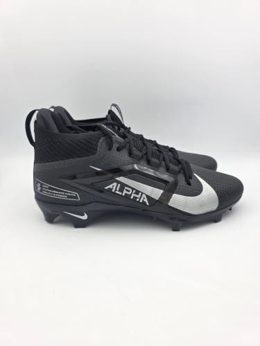Nike Alpha Menace 4 Elite 'Black White' Football Cleats Men's Size 10.5