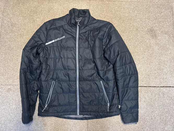1 Men’s Black Small Bauer Team Puffer Jacket & 1 lightweight new jacket with tags