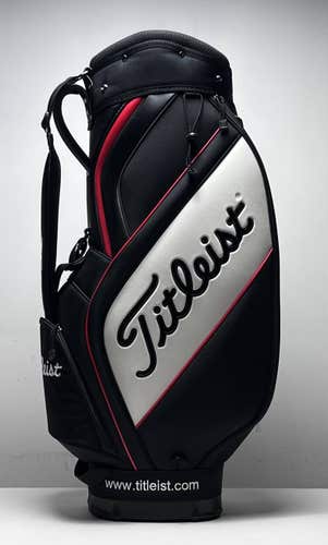 Titleist Display Staff Bag Black 6-Way Divide Single Strap Golf Bag