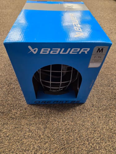 Bauer Re-Akt 85 Helmet Combo Medium White (New)
