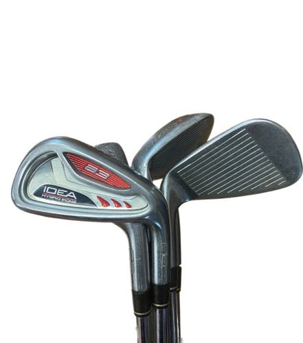 Wmn’s Adams Idea A3 Right Handed Iron Flex Graphite/Steel Shaft (PW is a A2 and graphite shaft.