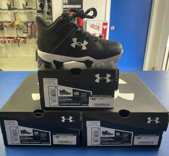 NEW! Under Armour Leadoff Mid RM Baseball Cleats - Kids