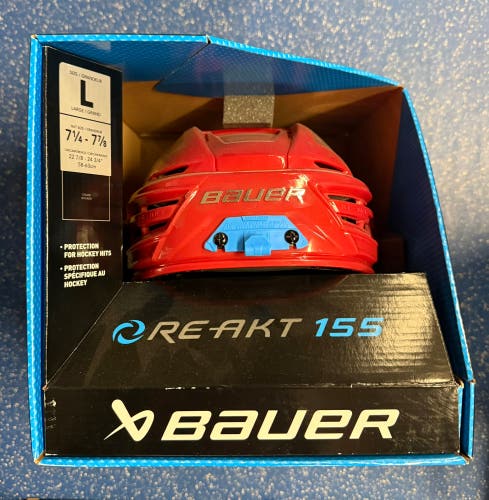 Large Bauer Re-Akt 155 Red Helmet (New)