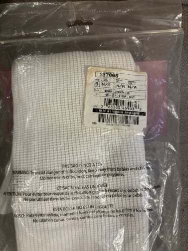 White Intermediate CCM Edge Socks (New)
