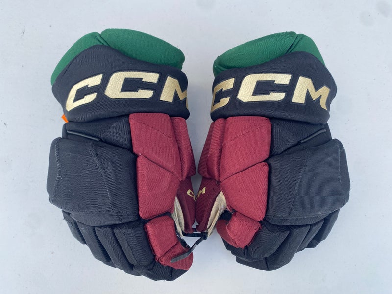 CCM JetSpeed FT1 Pro Stock Hockey Gloves 14” Black COYOTES 6734