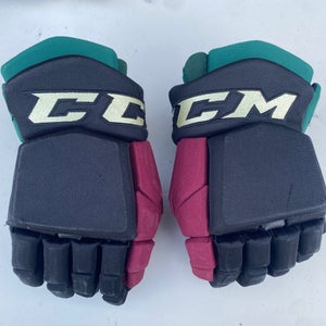CCM HGTK Tacks Pro Stock Hockey Gloves 14” Black COYOTES 44316