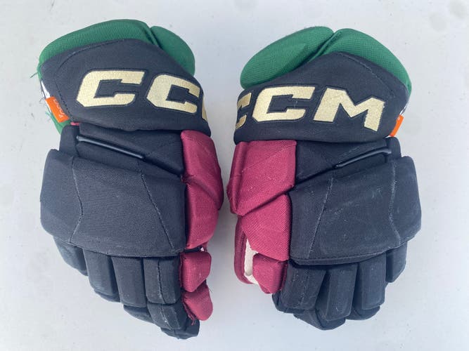 CCM JetSpeed FT1 Pro Stock Hockey Gloves 13” Black COYOTES 53499