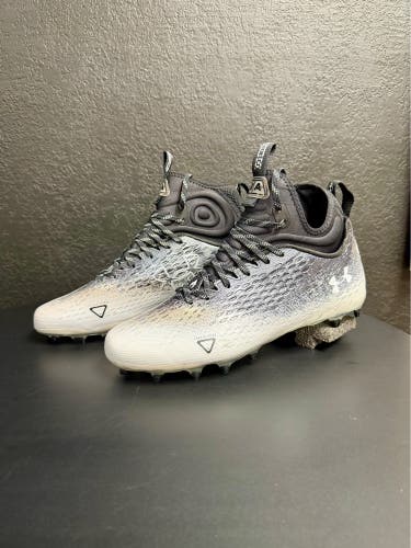 Under Armour Spotlight Lux MC Football Cleats Black/White Gradient – Size 10 – New
