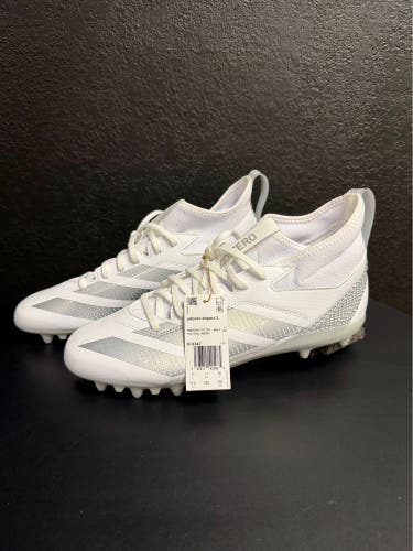 Adidas Adizero Impact.2 Football Cleats White/Silver Size 11.5 Lightweight NEW w/tags