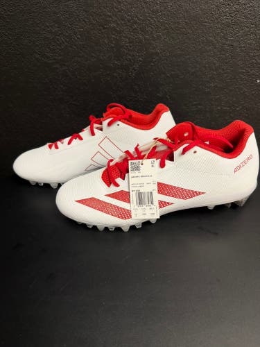 Adidas Adizero Electric 2 Football Cleats Men’s Size 12 White Red NEW