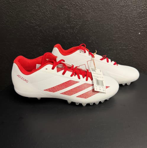 Adidas Adizero Electric 2 Size 12 NEW White/Red Lightweight Speed Football