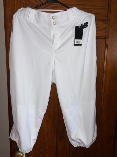 White Men's XXL Adult New Balance Baseball Pants