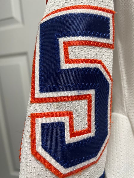 Andy Moog Oilers White XL CCM Jersey (Used) | SidelineSwap | Buy and ...