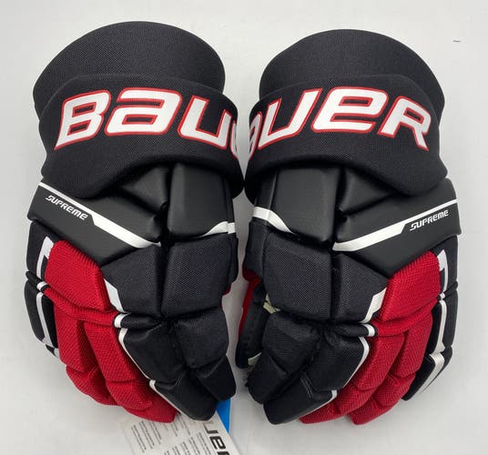 NEW Bauer Supreme M3 Gloves, Black/Red, 14"