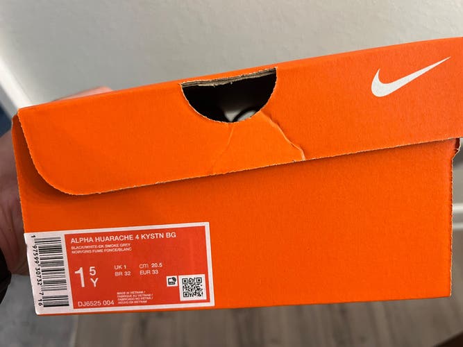 Black Kid's 1.5Y (Big Kids / Youth) Nike Baseball Cleats Molded (New)