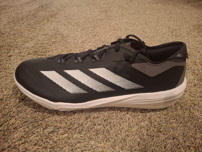 Black Men's Size M 16.0 (W 17.0) Adult Adidas Low Top Metal (New)