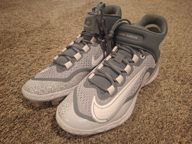 Gray Size M 8.0 (W 9.0) Adult Nike High Top Metal (New)