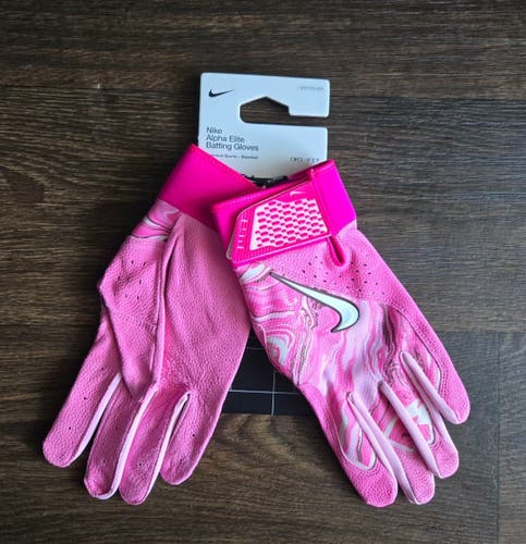 Nike Alpha Elite Mother’s Day Baseball Batting Gloves MLB PE Pink Men Size XXL